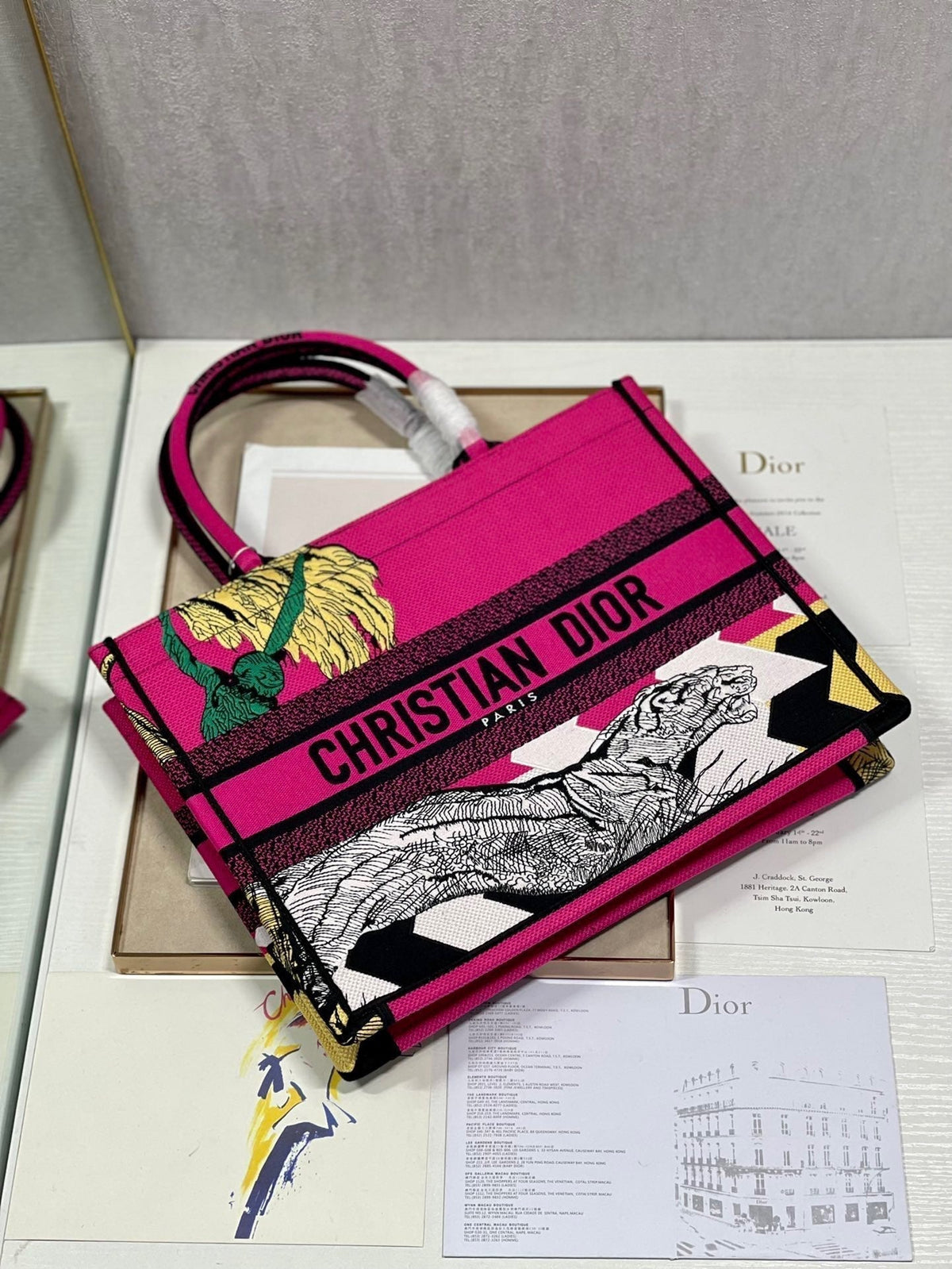 CD Pink Panther Book Tote 36cm Bag Canvas 336546