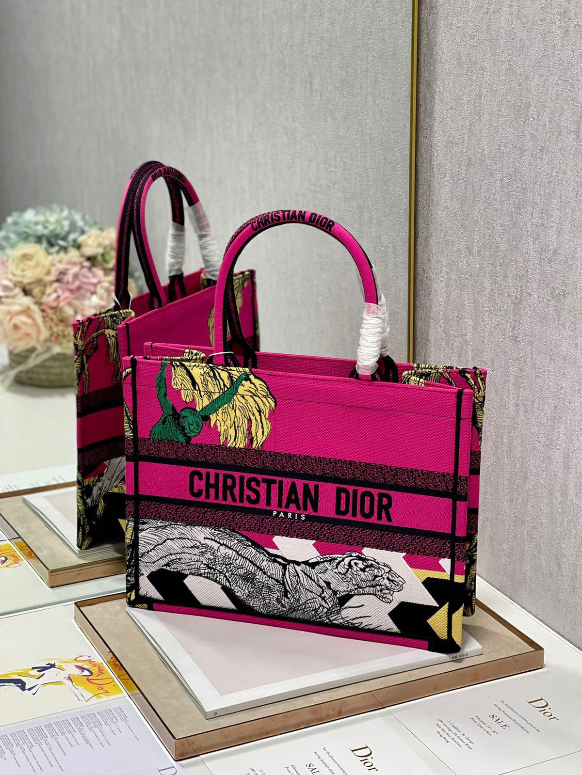 CD Pink Panther Book Tote 36cm Bag Canvas 336546