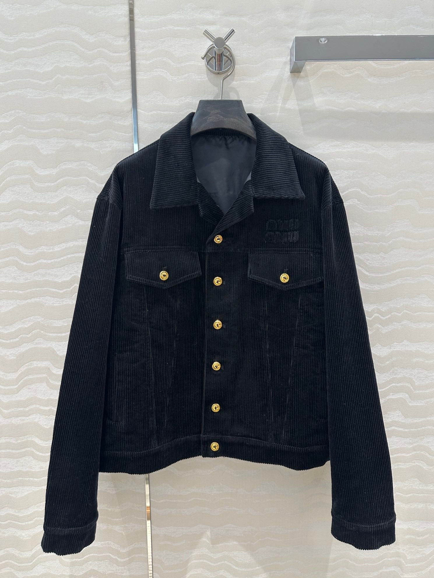 Miu Miu Corduroy Jacket Black Cotton