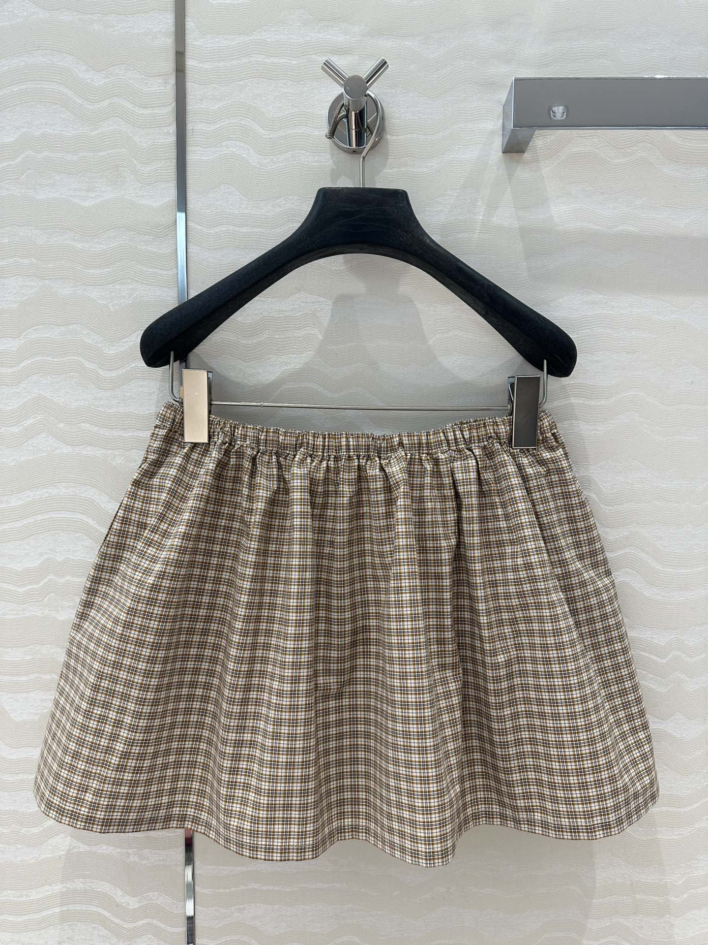 Miu Miu Puffy Skirt Brown Cotton