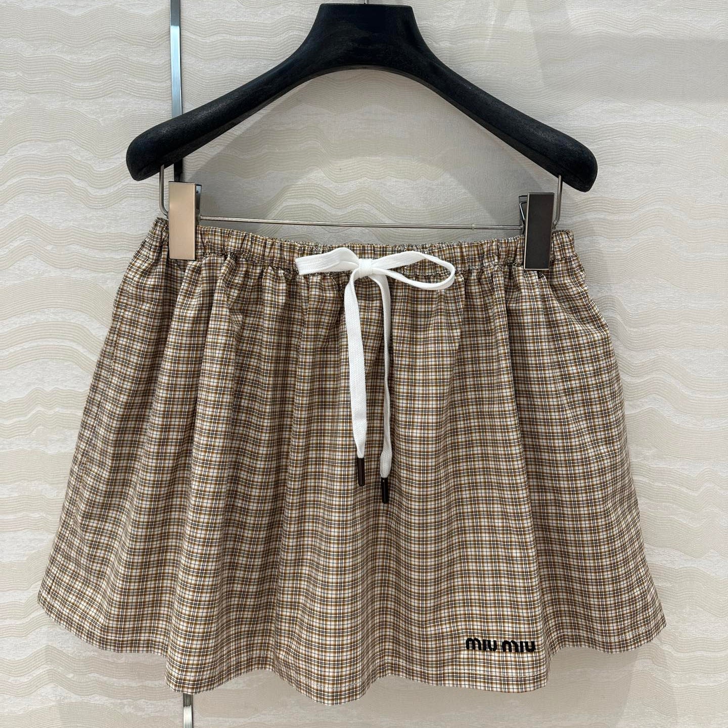 Miu Miu Puffy Skirt Brown Cotton