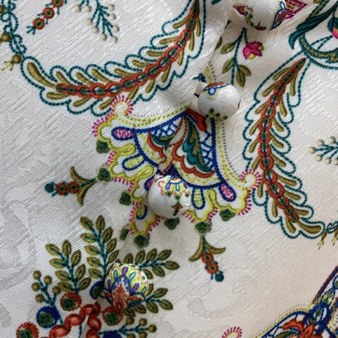 Zimmerman Midi Dress Beige Embroidered with Floral Patterns Cotton 226185