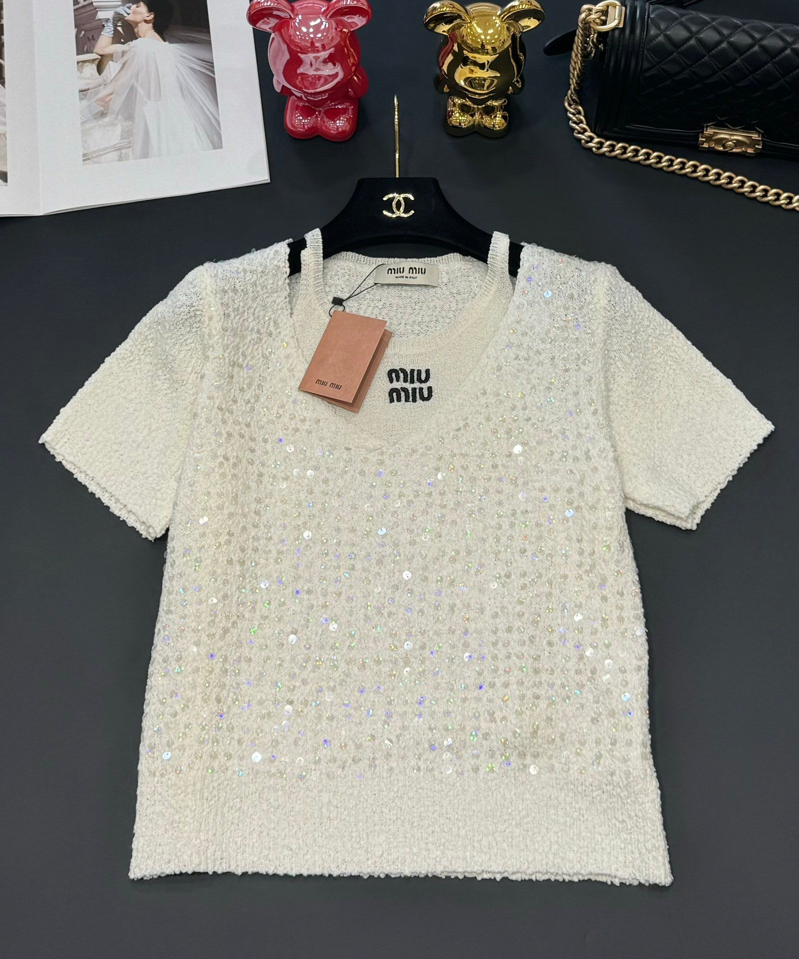 Miu 25 V- Neck Shirt Wool 232747