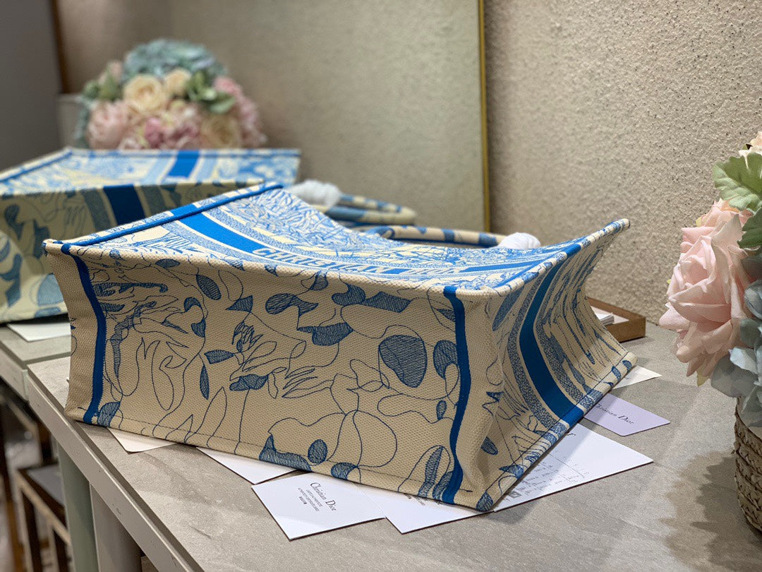 CD Blue Earth Book Tote 42cm Bag Canvas 336591