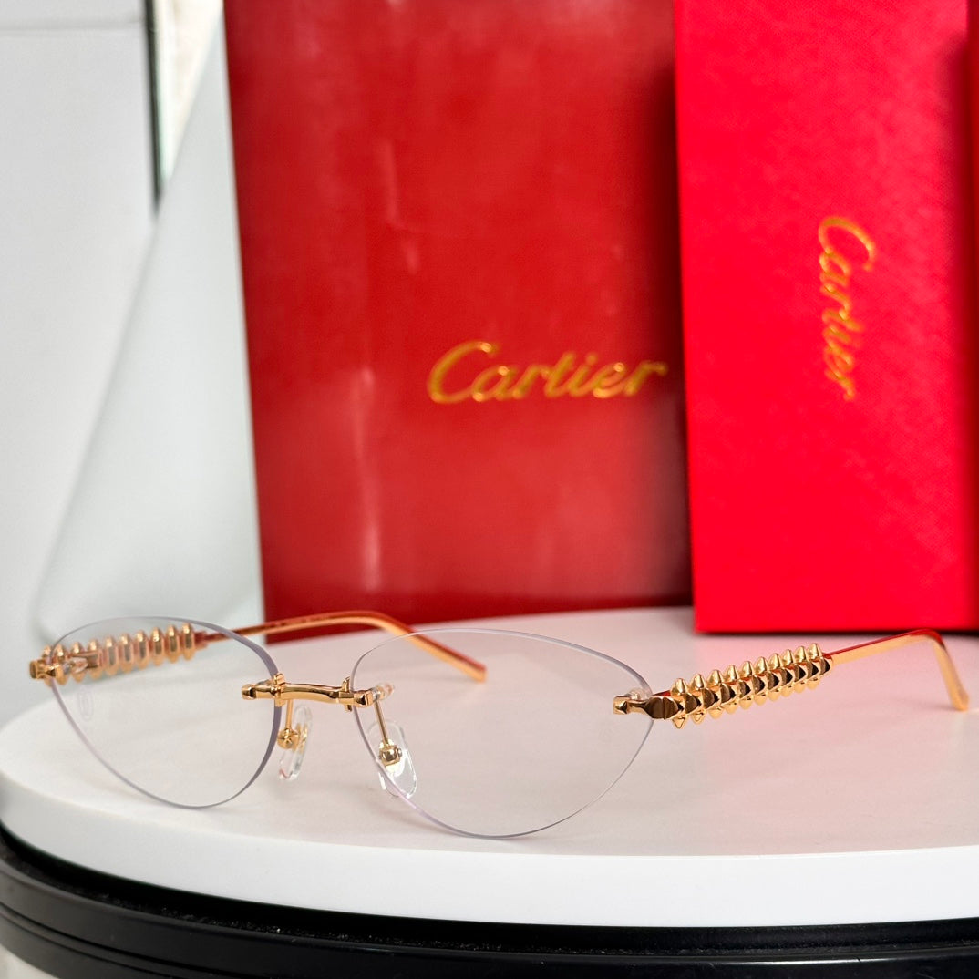 Cartier Clash de Cartier Rimless Cat-eye Sunglasses