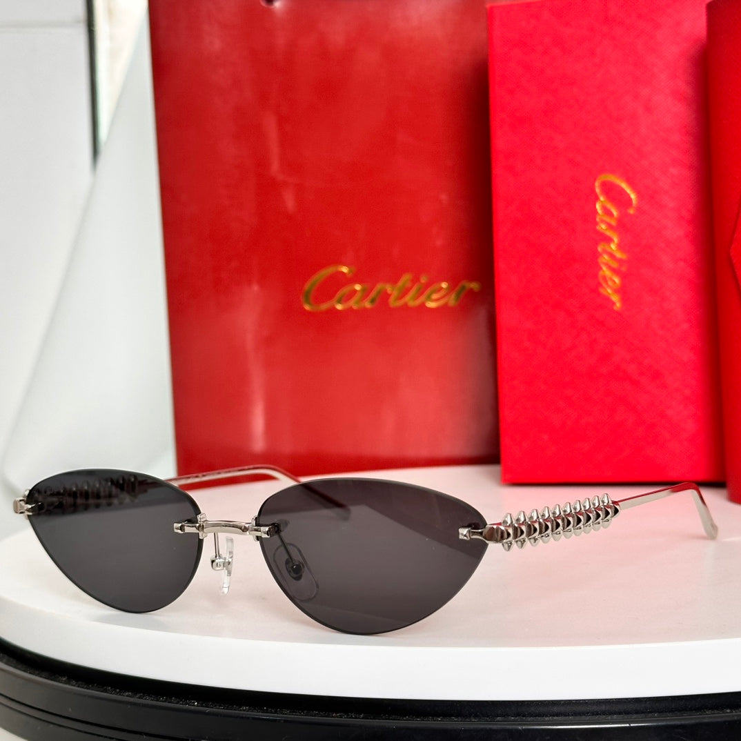 Cartier Clash de Cartier Rimless Cat-eye Sunglasses