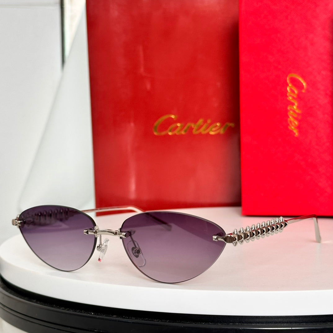Cartier Clash de Cartier Rimless Cat-eye Sunglasses