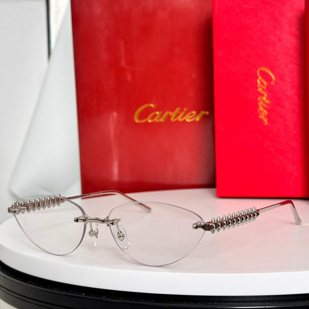 Cartier Clash de Cartier Rimless Cat-eye Sunglasses