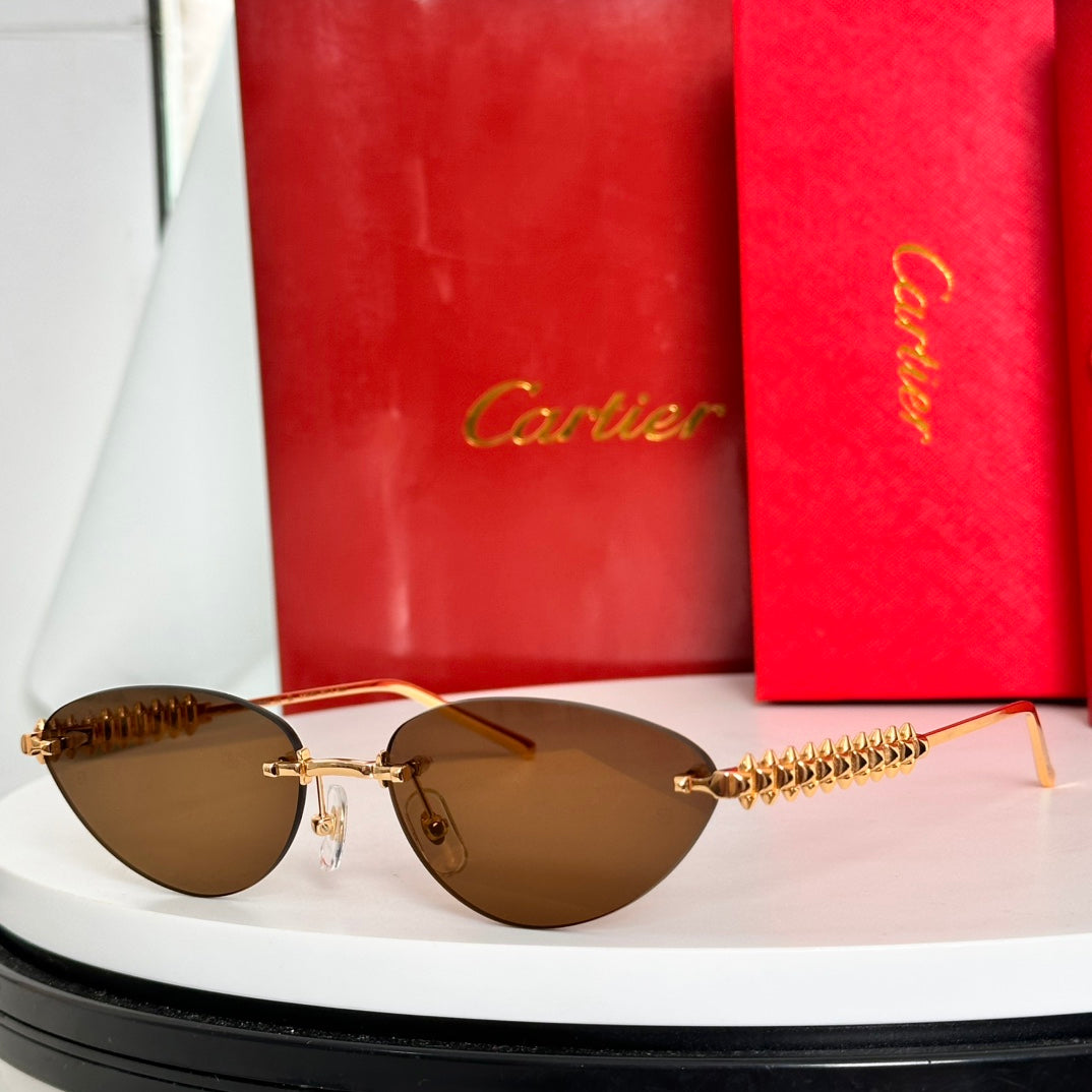 Cartier Clash de Cartier Rimless Cat-eye Sunglasses
