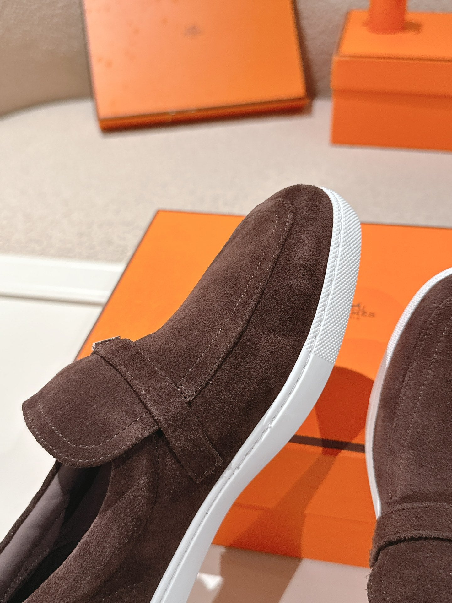 HM 25ss Loafers Dark Brown Suede 577159