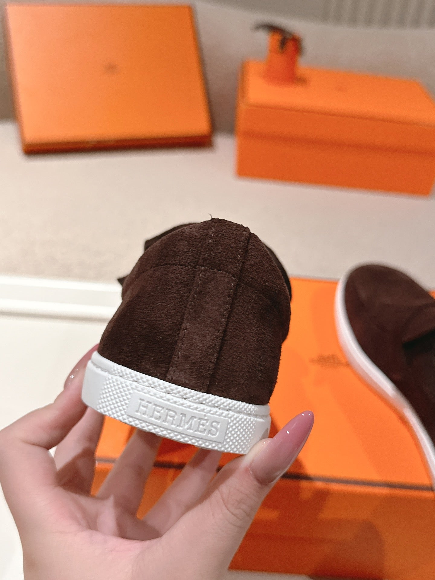 HM 25ss Loafers Dark Brown Suede 577159