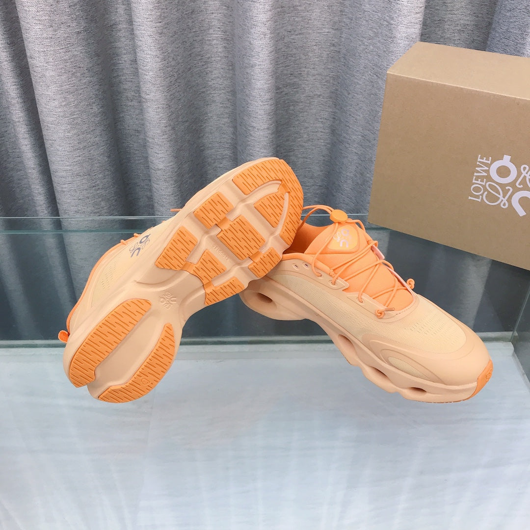 Loewe 2025 x On Cloud Solo Running Sneakers Orange Nylon Calfskin 553512