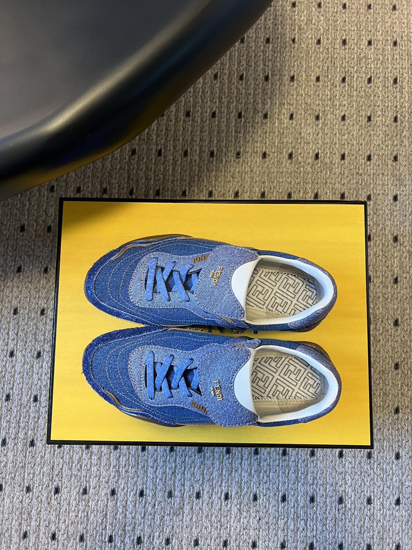 Fendi 2025 Wave Pulse Sneaker Blue Denim Fabric 561227