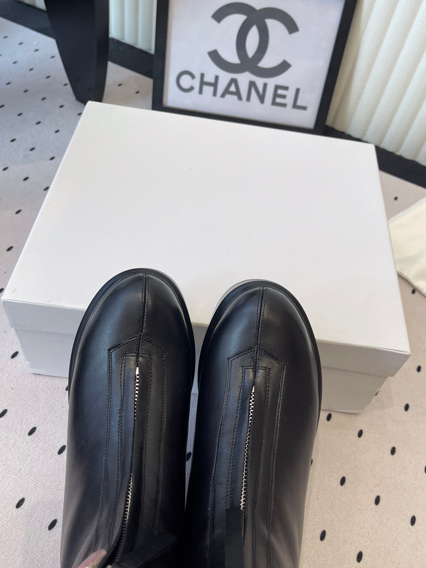 The Row 2025 Zipped Ankle Boot Black Cowhide 554602