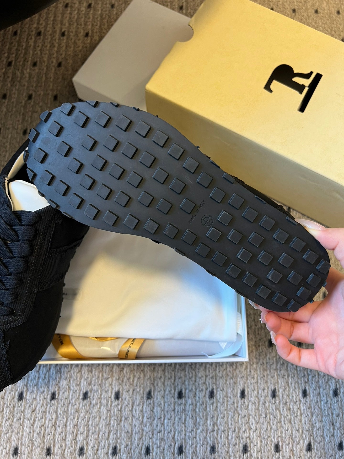 The Row 2025 Sneaker Black Suede Canvas 561647