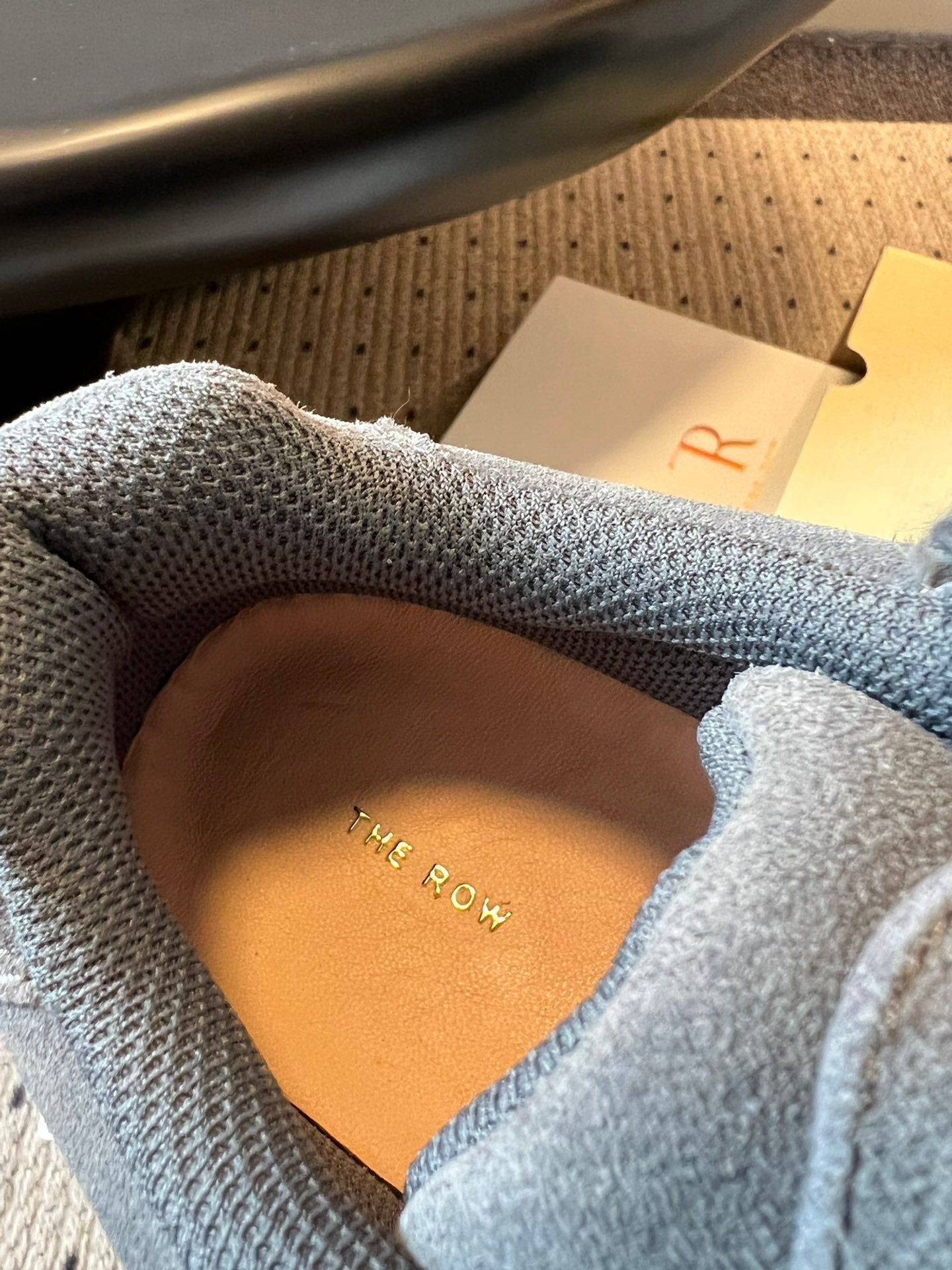 The Row 2025 Smiley Face Sneaker Gray Suede 561650