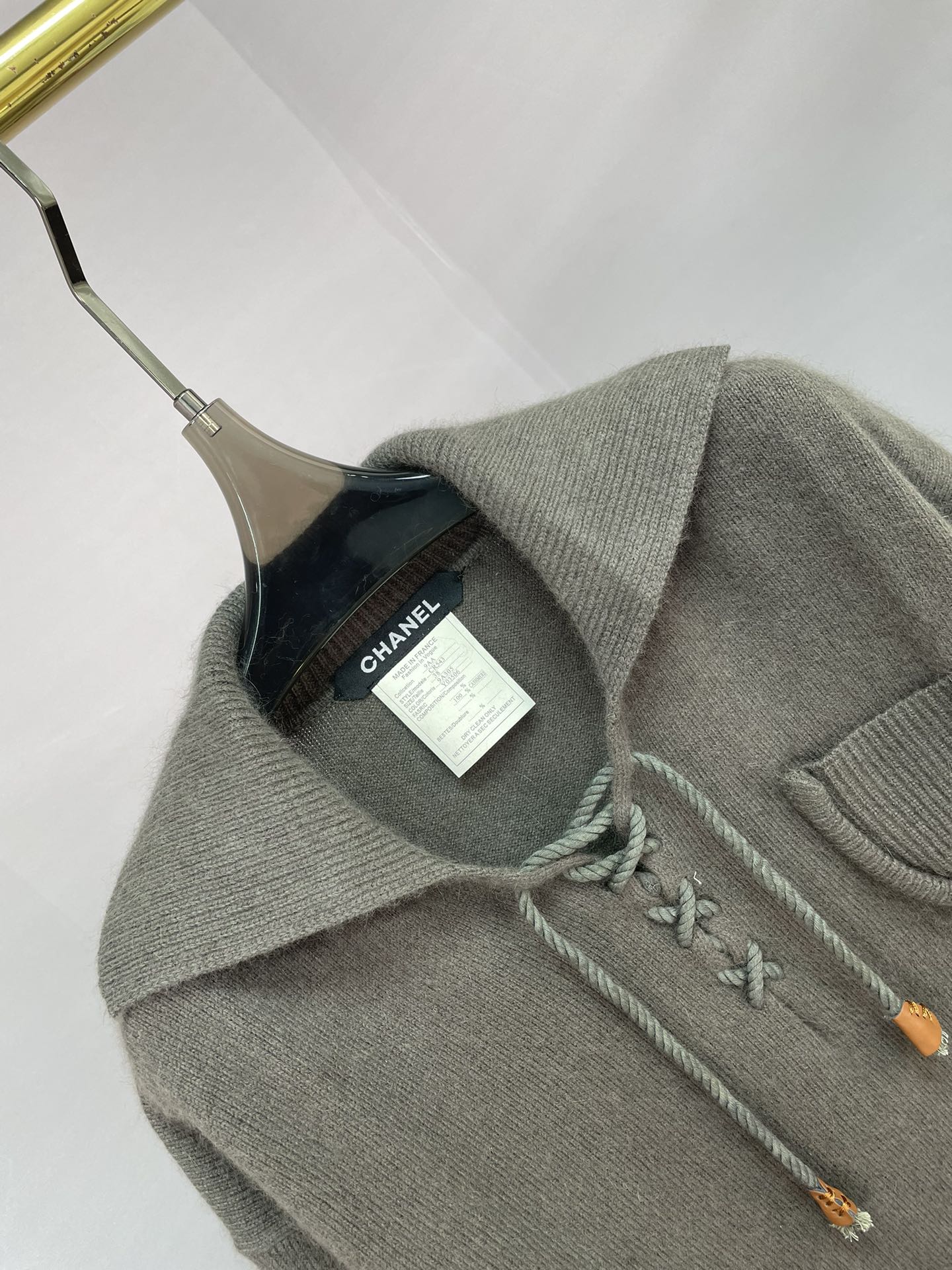 Chanel 2025 Knit Sweater Dark Gray Cashmere