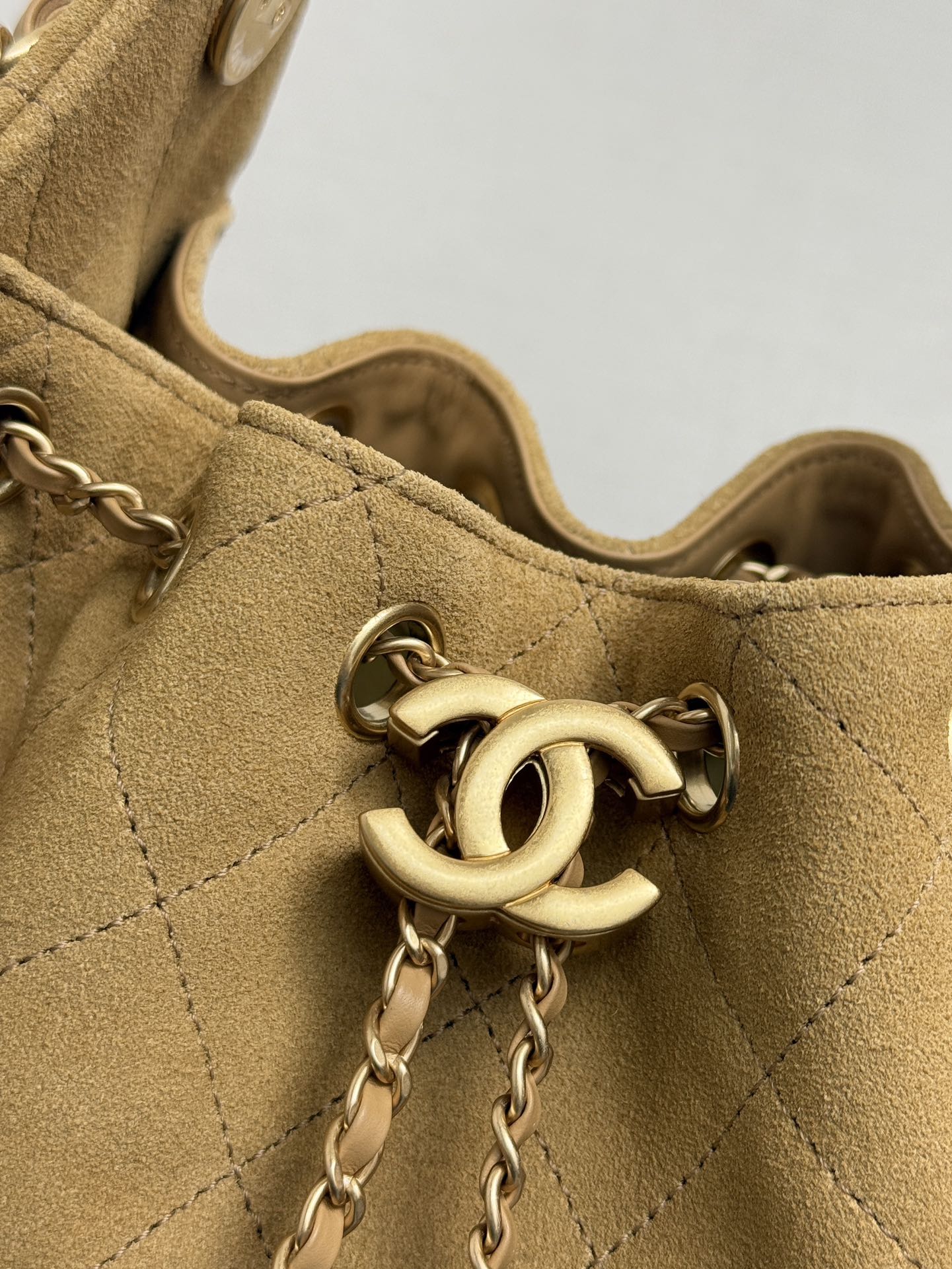 Chanel 2026 Hobo Bag Tan Suede