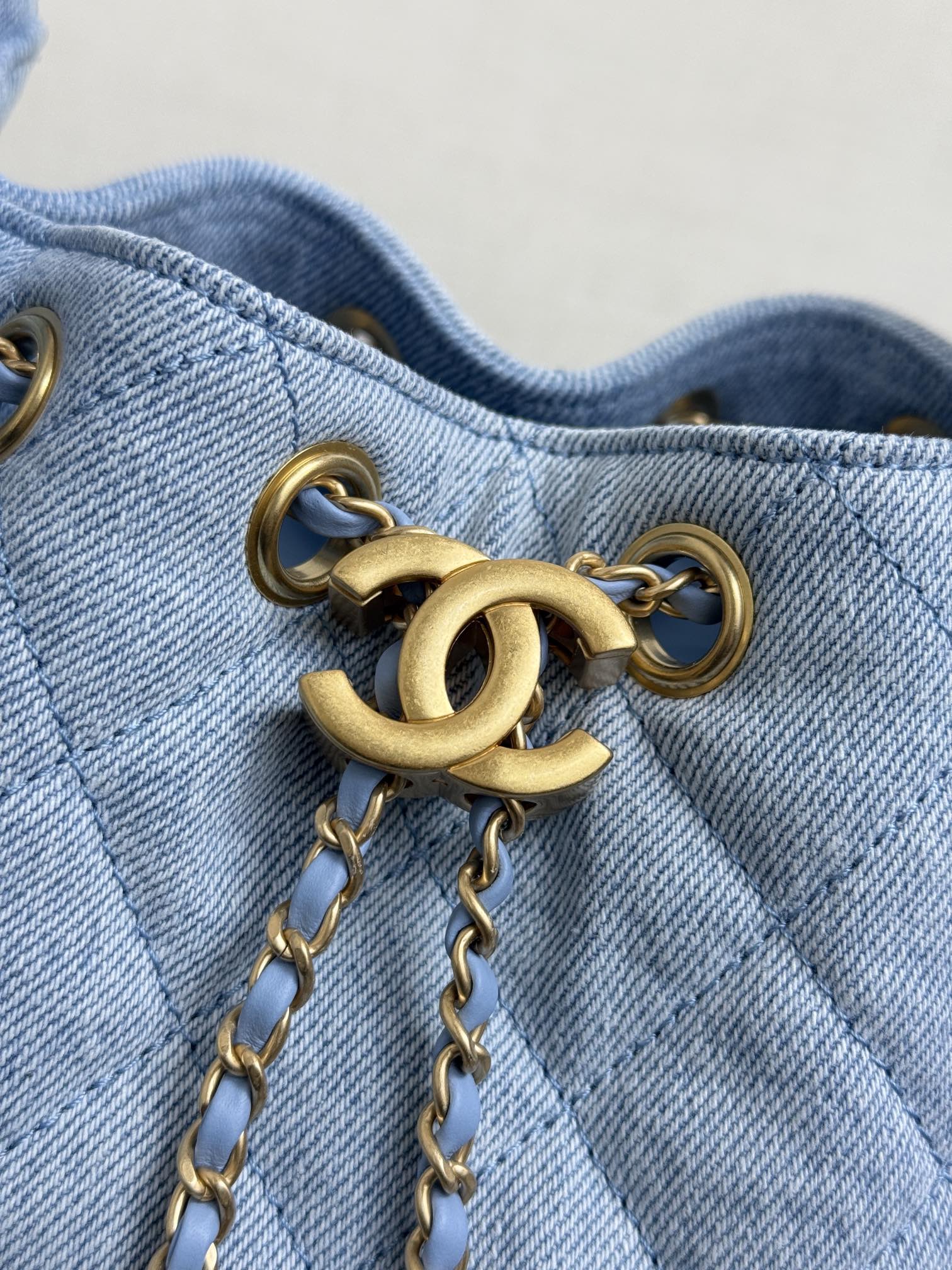 Chanel 25 Hobo Bag 22cm Blue Denim