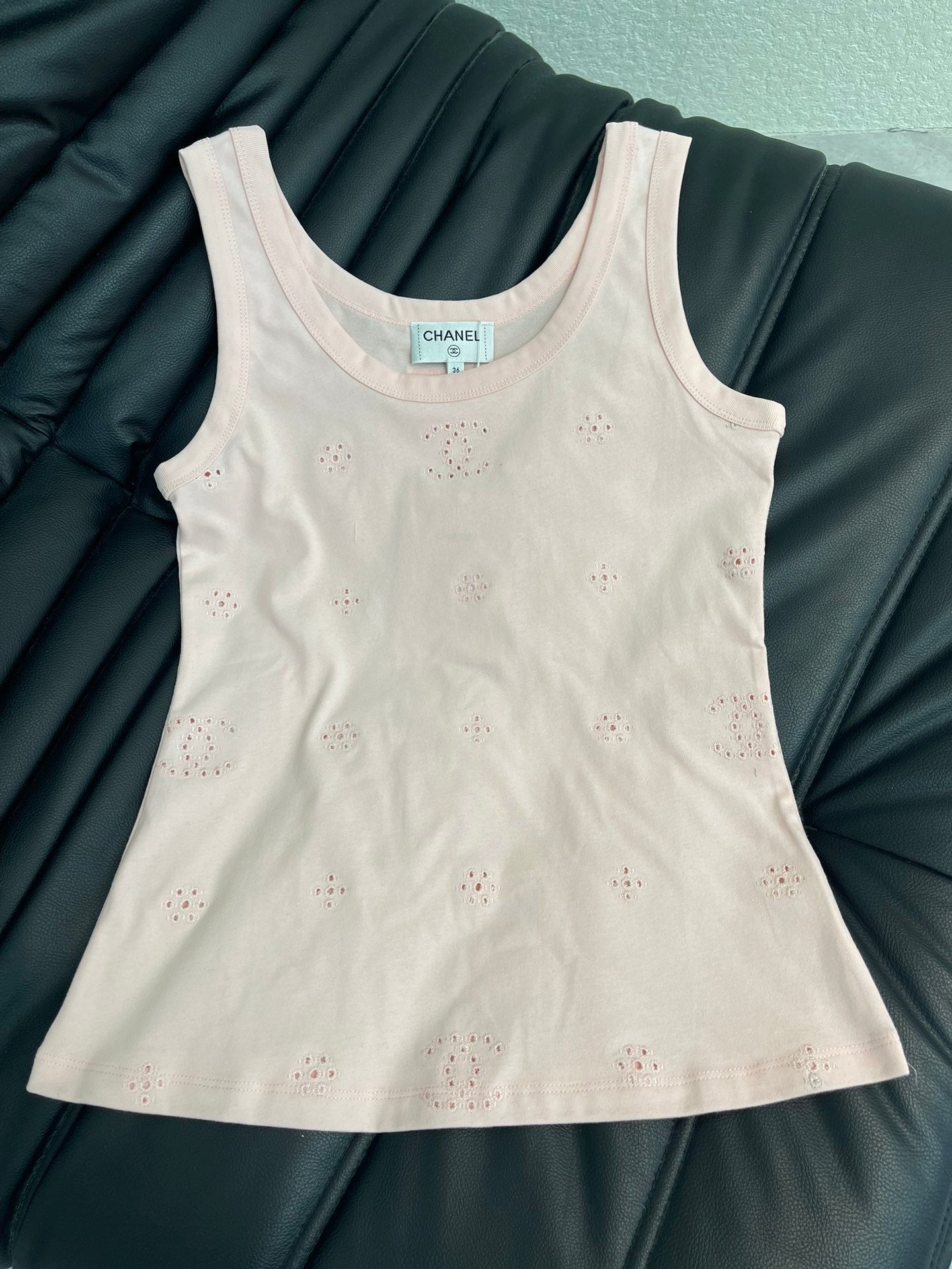 Chanel 2026 Openwork Embroidered Vest Cotton 362446