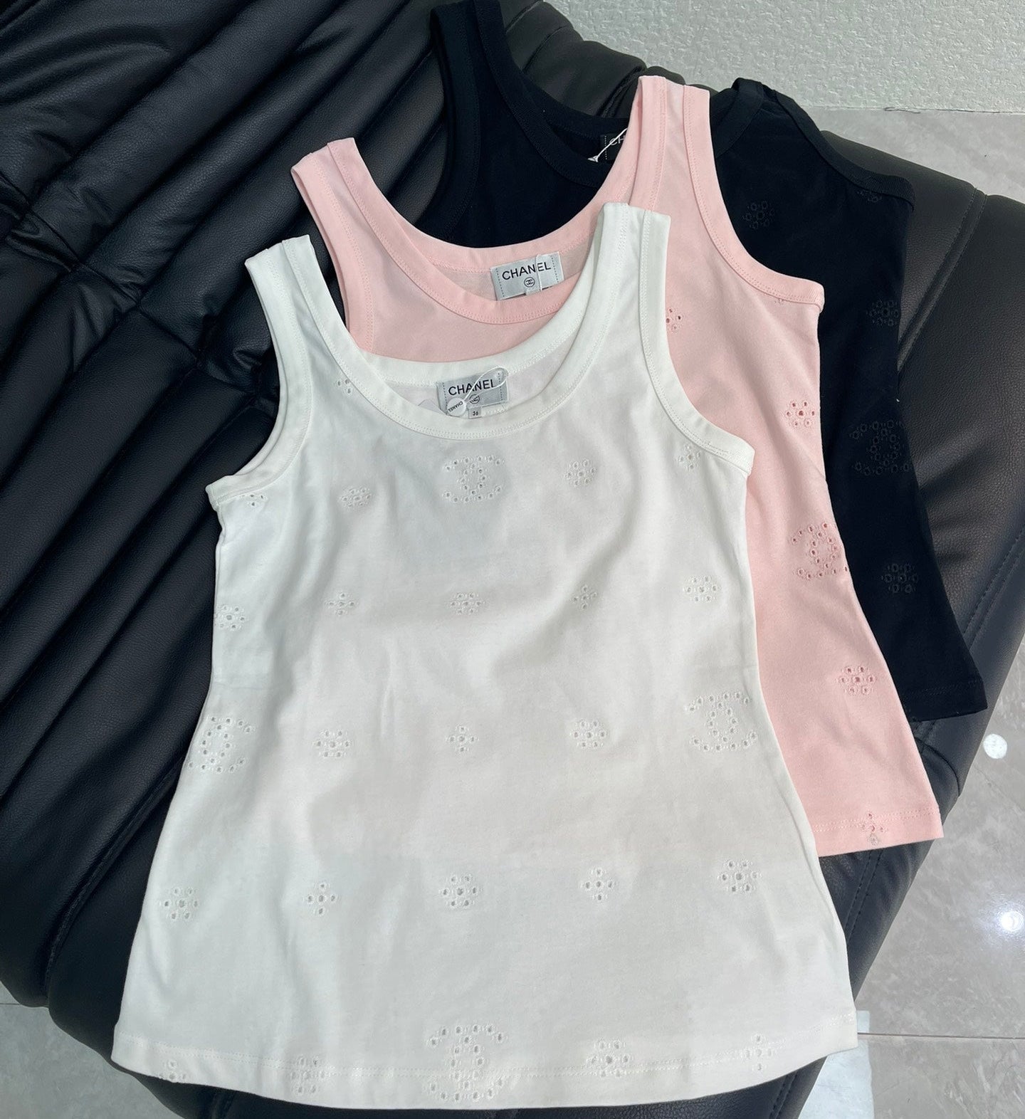 Chanel 2026 Openwork Embroidered Vest Cotton 362446