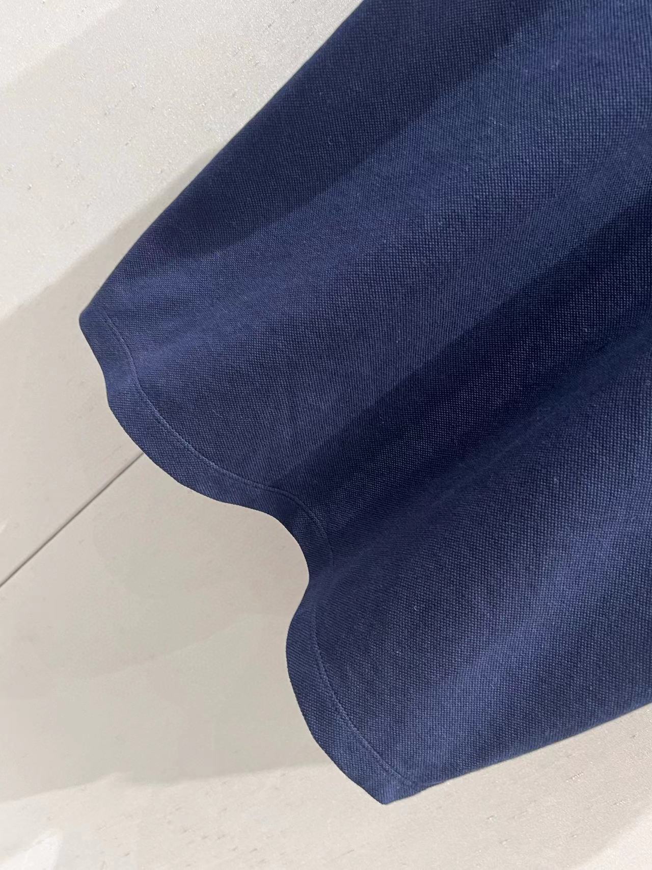 Miu Layered-Effect Cotton Polo Blue Shirt