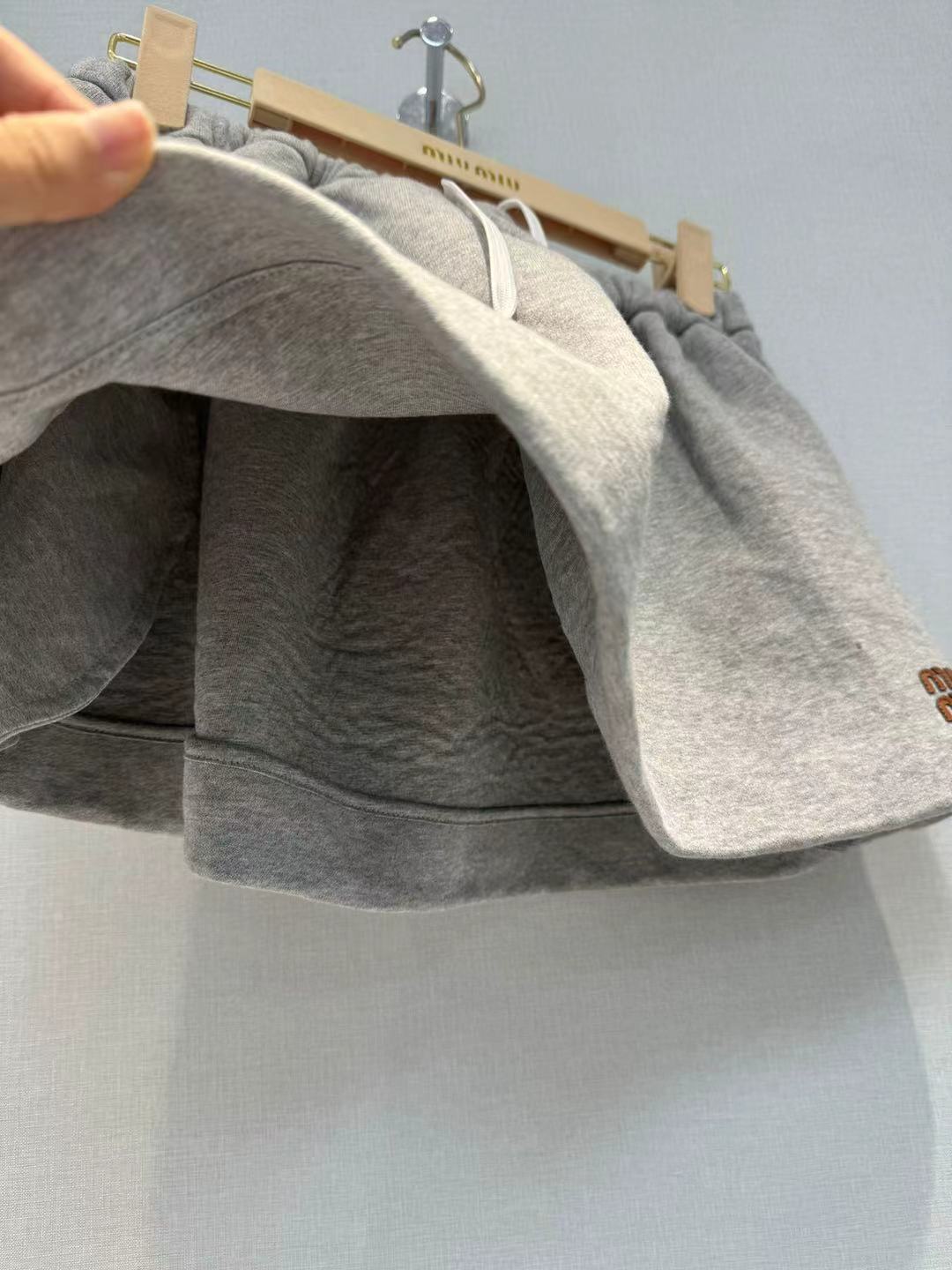 Miu Short Grey Cotton