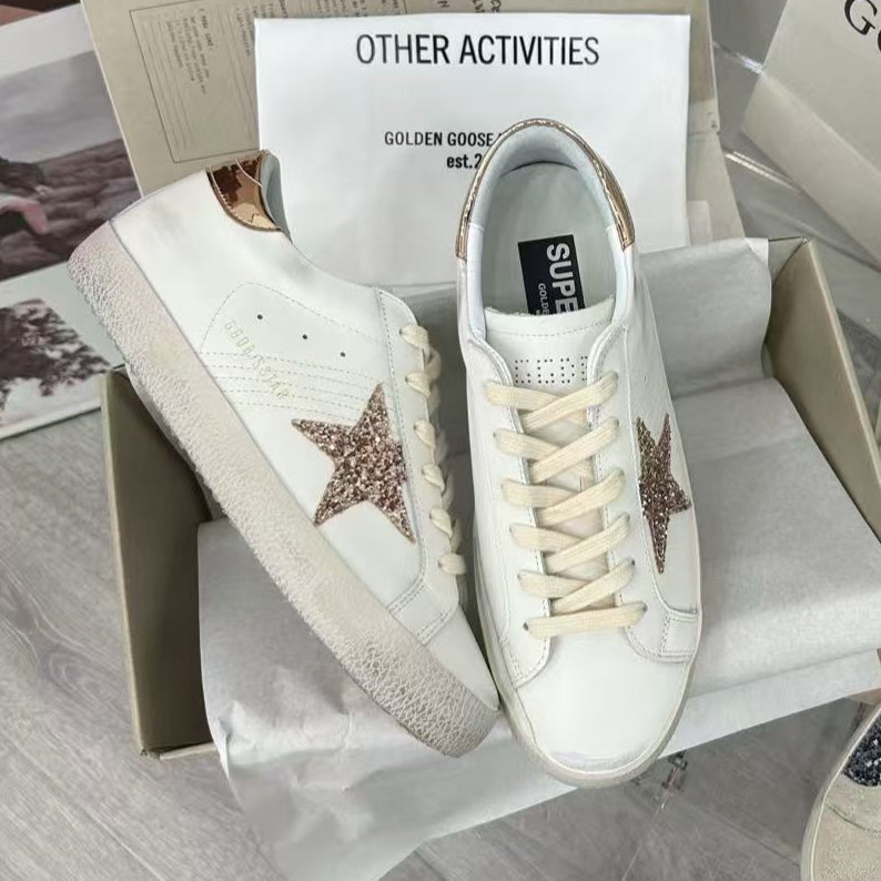 Golden Goose Hi Star Ivory Canvas