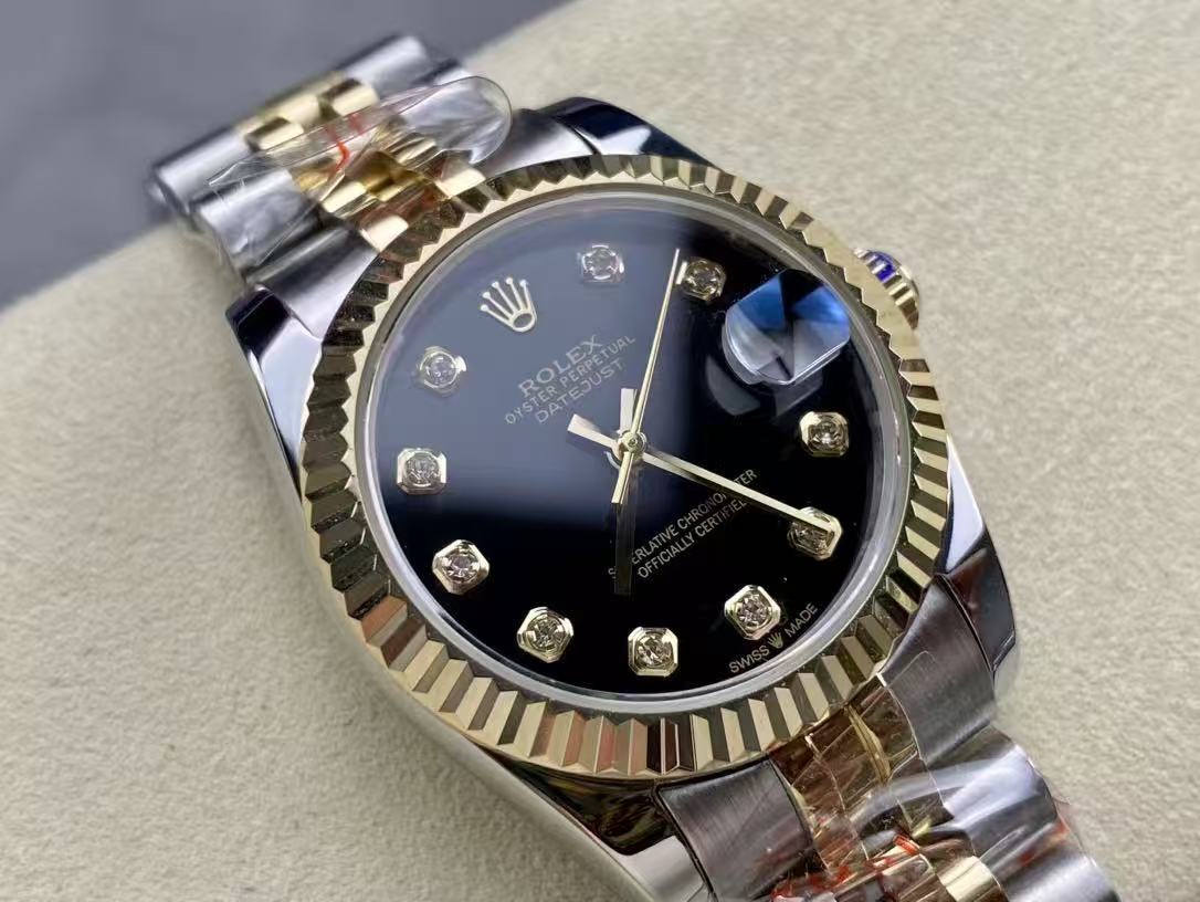 Rolex Datejust 31 2-Tone Jubilee Black Diamond Dial