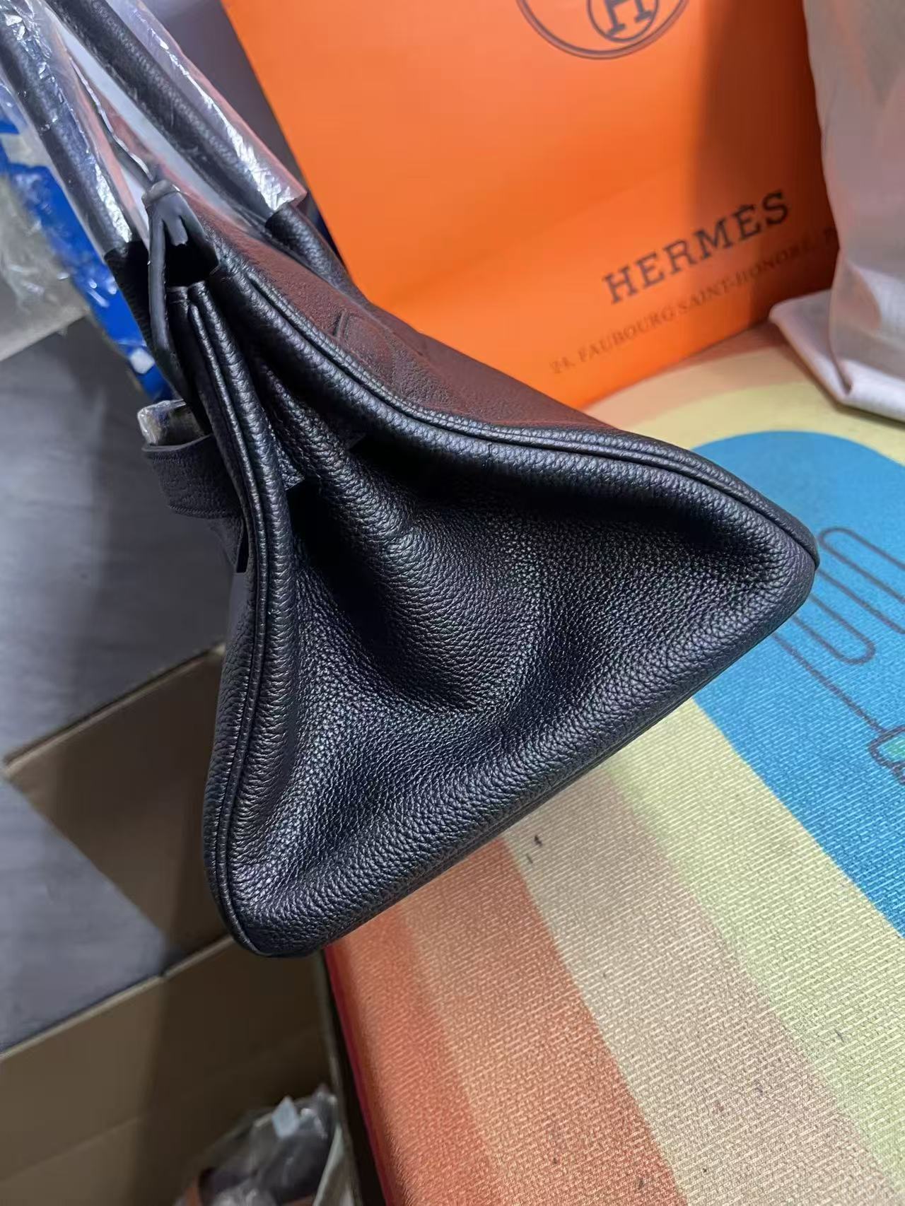 Hermes Birkin 29cm Bag Black Gold Hardware Togo Leather