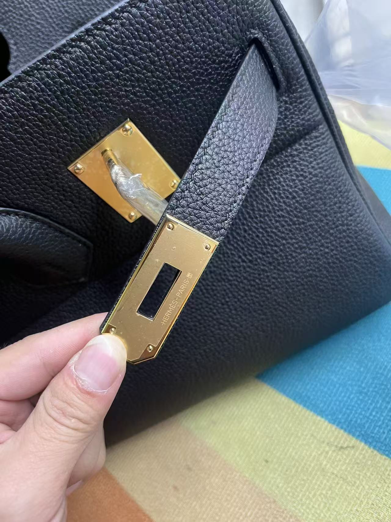 Hermes Birkin 29cm Bag Black Gold Hardware Togo Leather