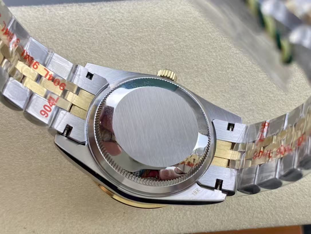 Datejust 31mm Gold Steel Diamond Bezel White Mop Dial