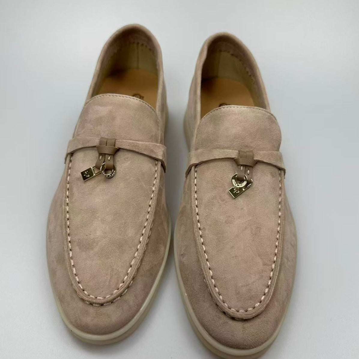 summer charm walk loafer taupe suede