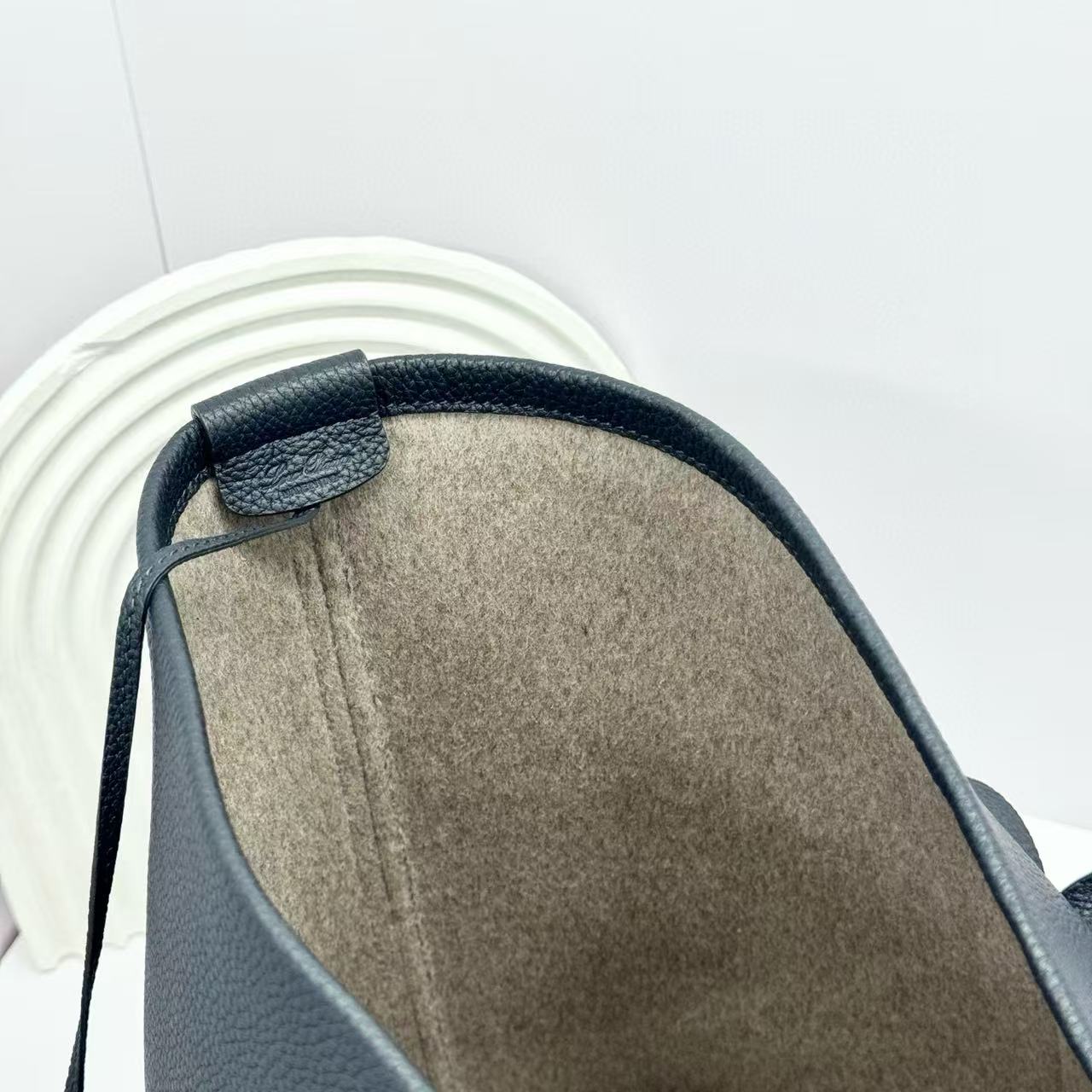 Loro Piana Ghiera Tote 40cm Bag Deep Blue Calfskin