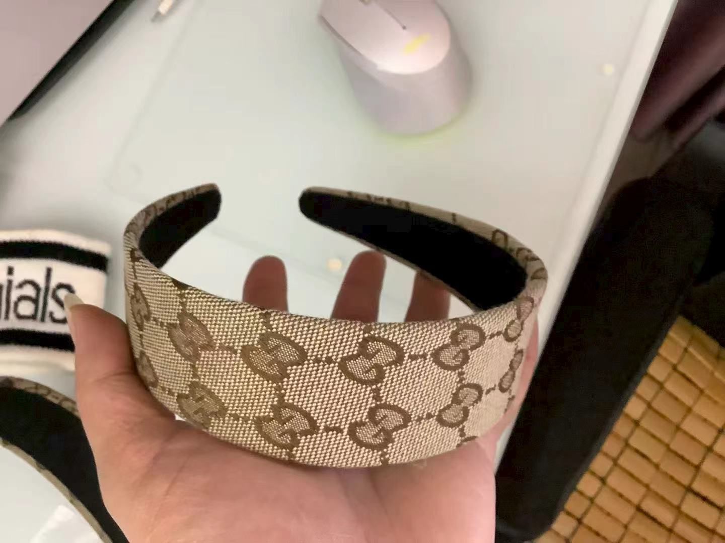 Gucci Original GG Canvas Beige Ebony Headband