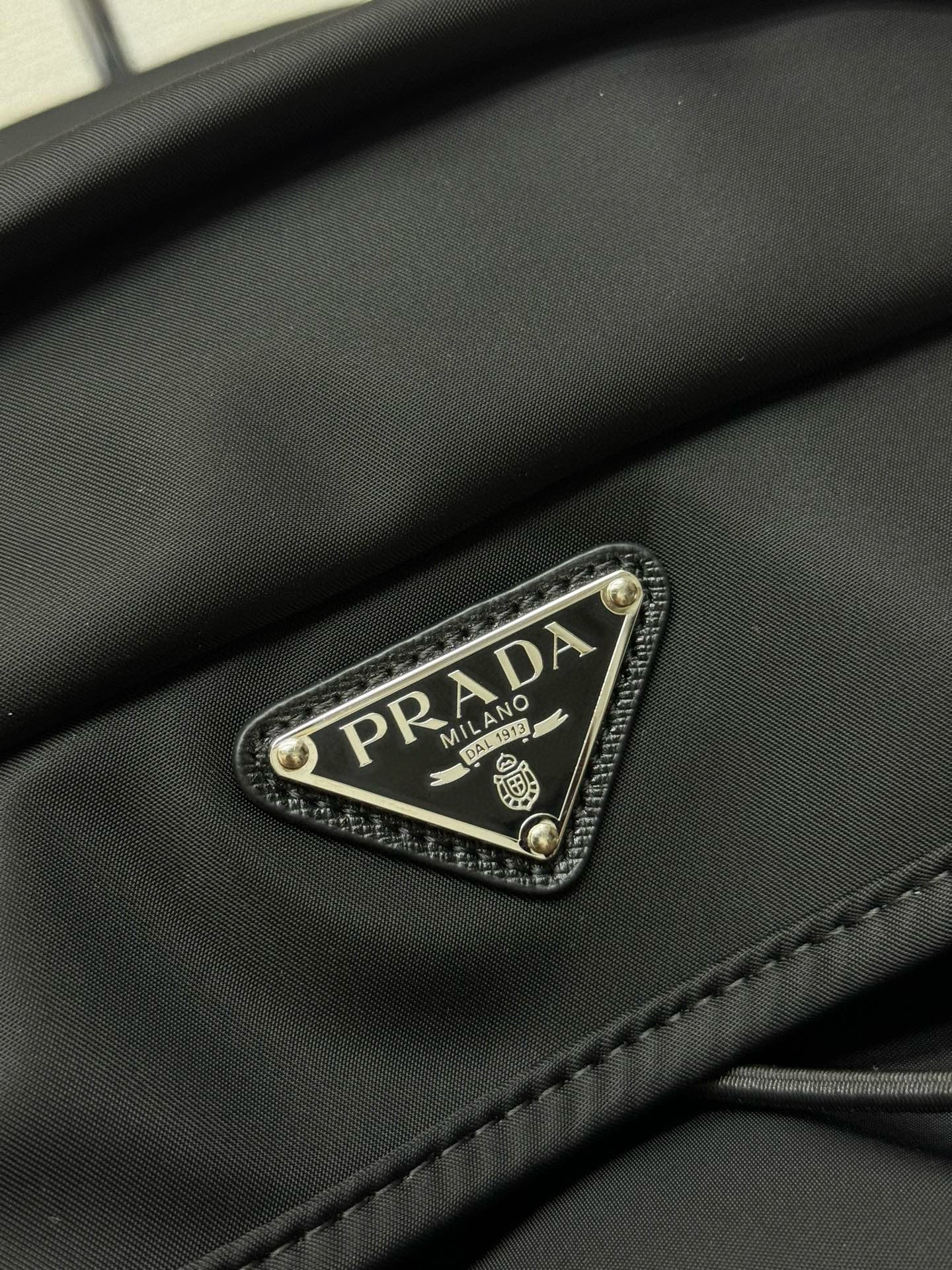 Prada 2025 Backpack 57cm Black Re-nylon And Saffiano Leather