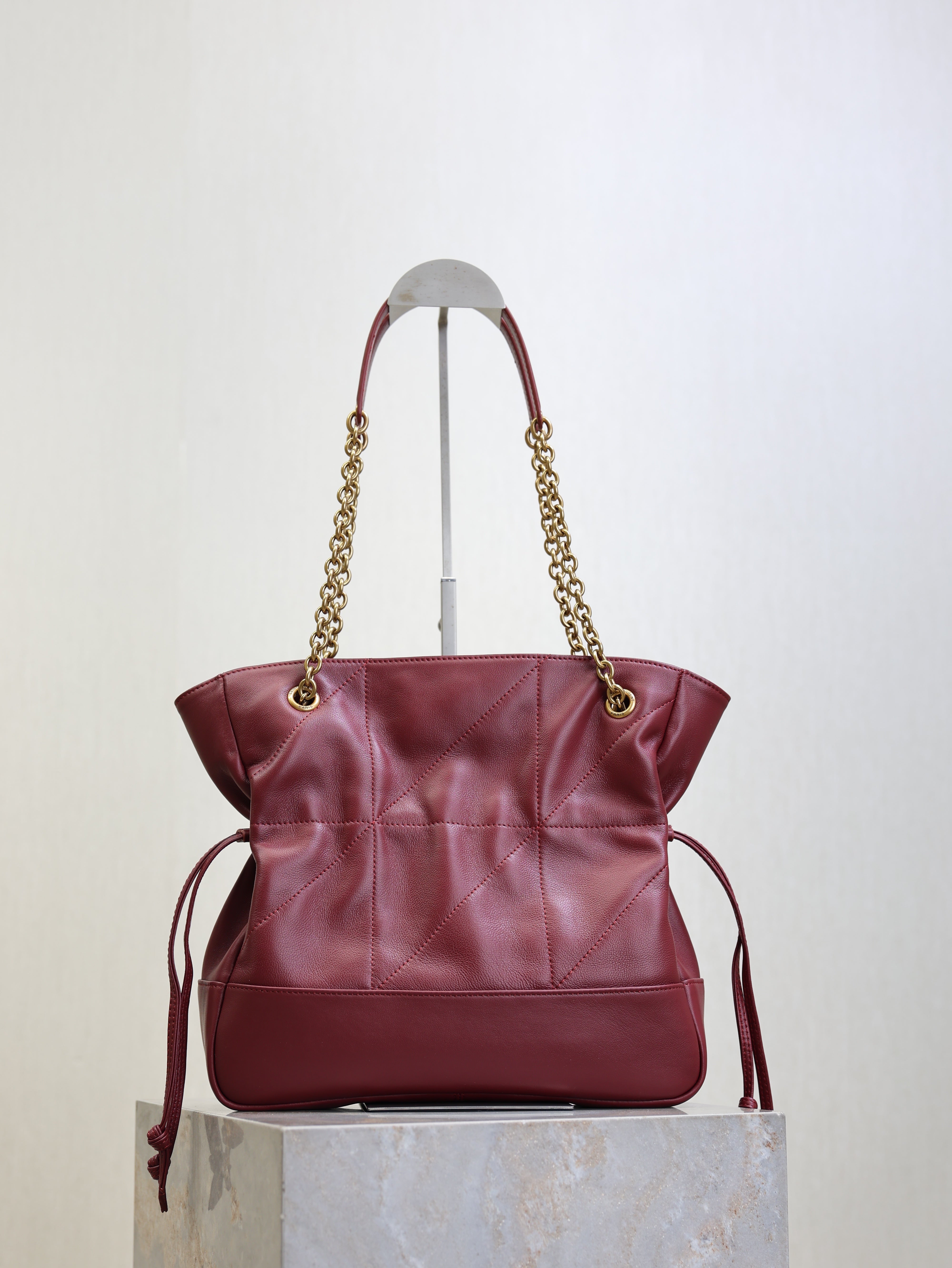 YSL 2025 Jamie Shopping Burgundy 29cm Lambskin