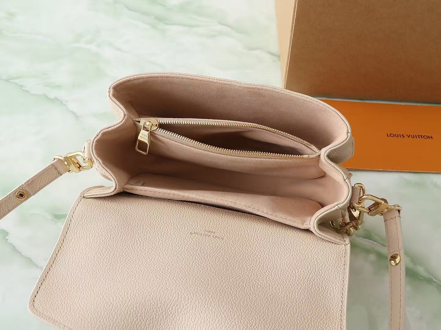 Louis Vuitton 2025 Pochette Métis East West Bag Beige Monogram Empreinte Leather