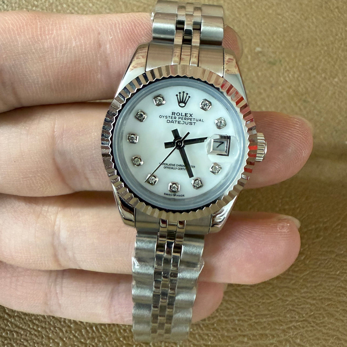 Rolex Pre-owned Lady-Datejust White Diamond Dial