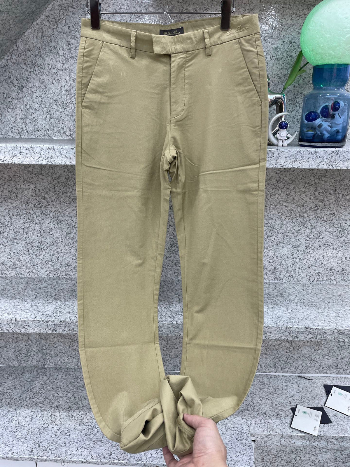 Loro Piana 2026 Trouser Navy Blue Beige Black Cotton