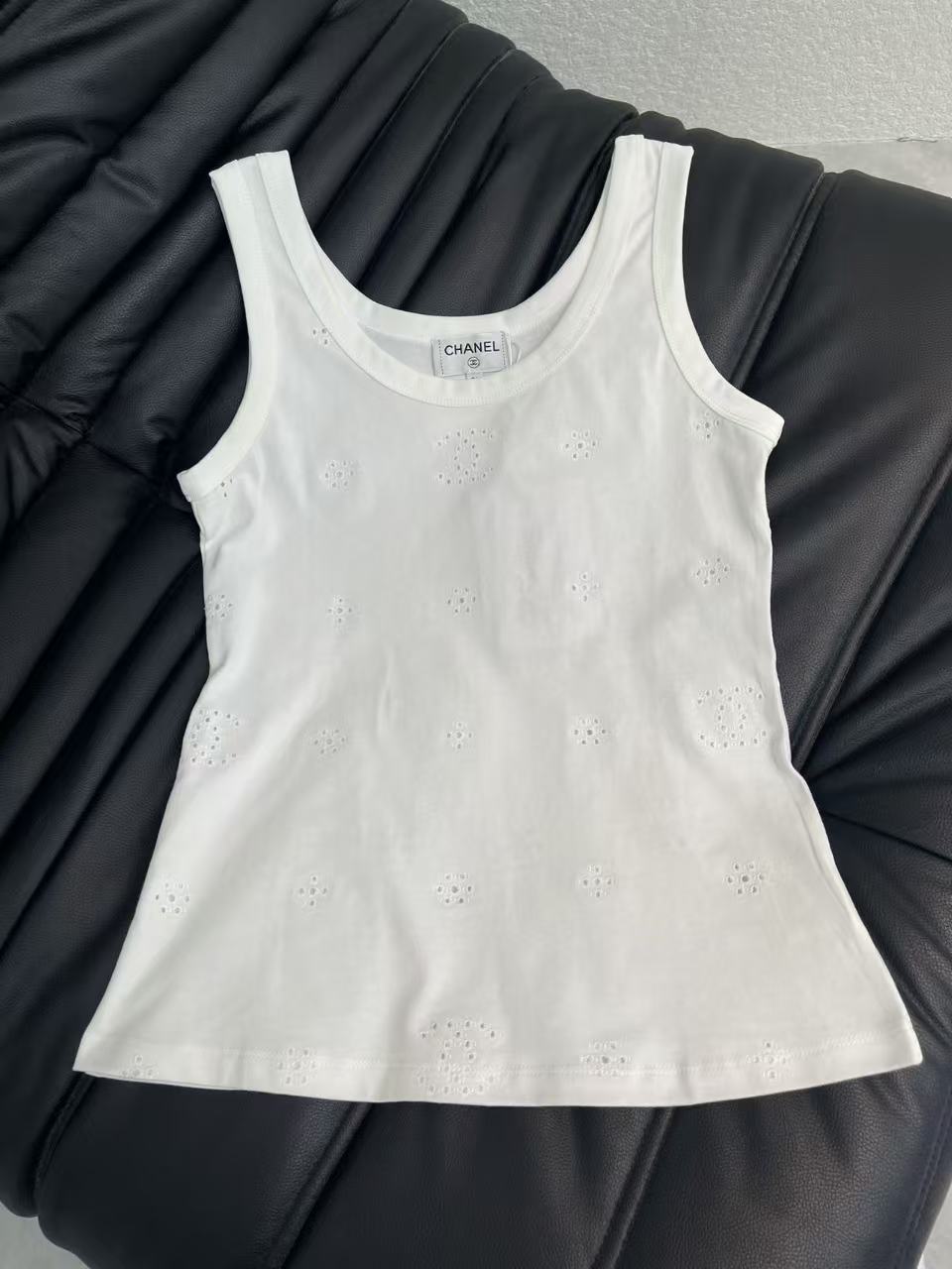 Chanel 2026 Openwork Embroidered Vest Cotton 362446