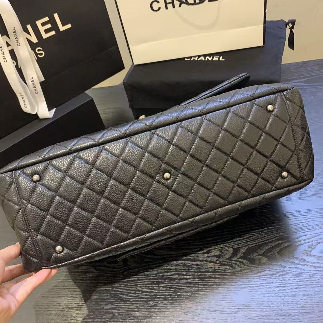 Chanel 2026 Classic Flap Bag 46cm Black Caviar Leather