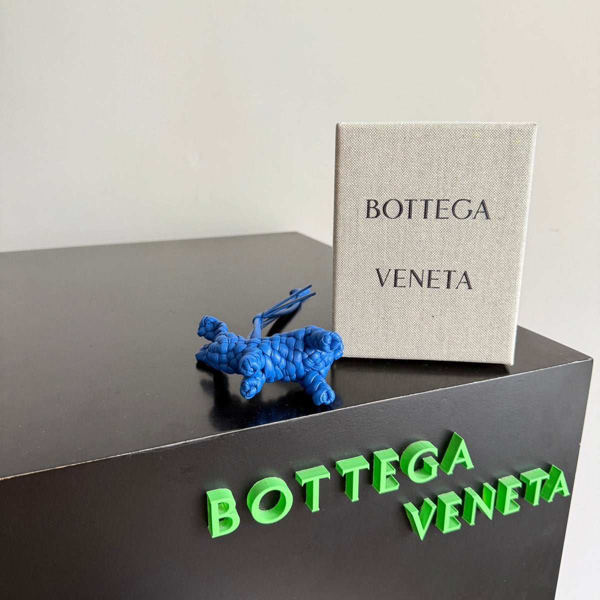 Bottega Veneta Rabbit Charm Blue Lambskin