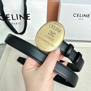 Celine Paris Belt 23mm With Signature Round Buckle