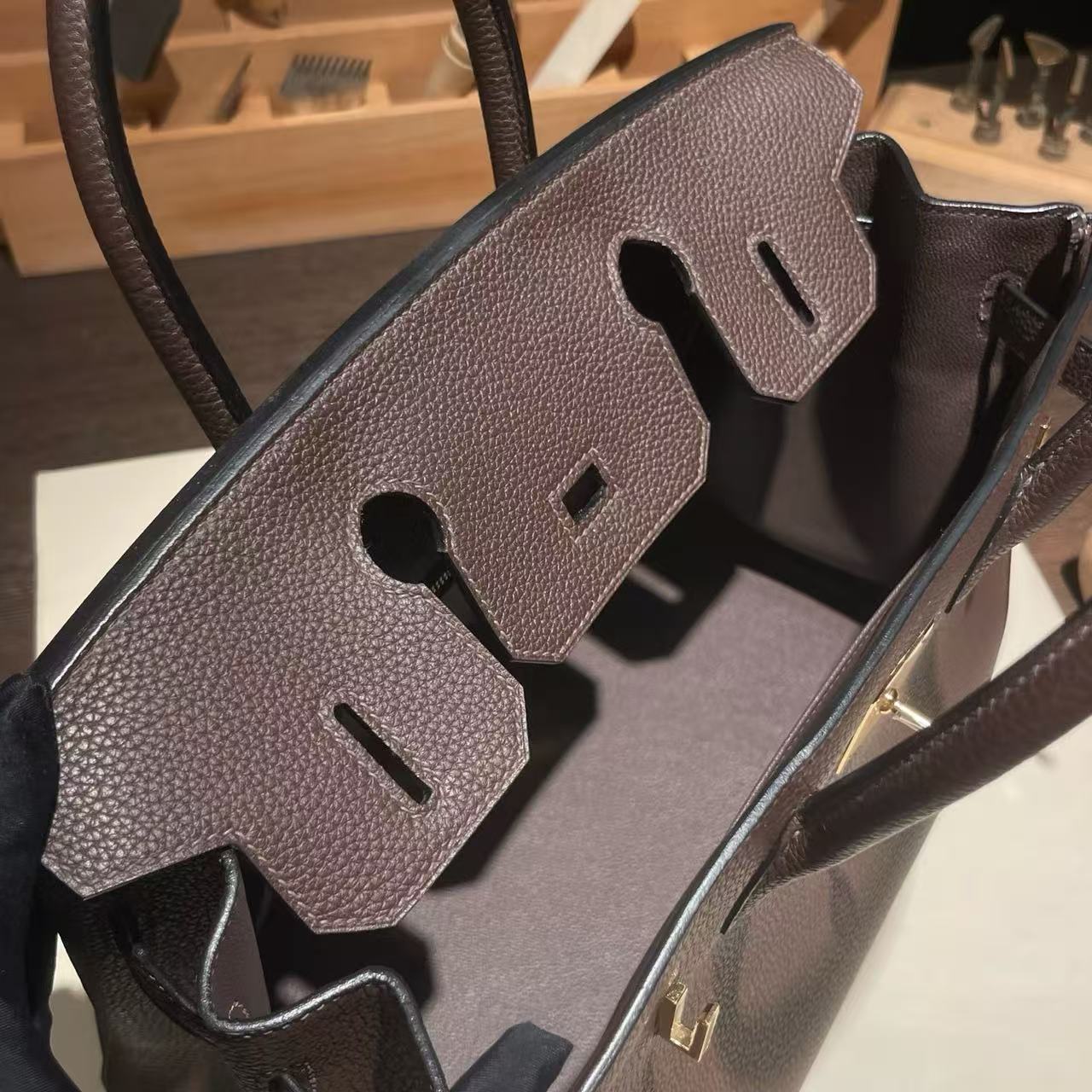 Hermes 2026 Birkin Bag Chocoate Brown Togo Leather Gold Hardware