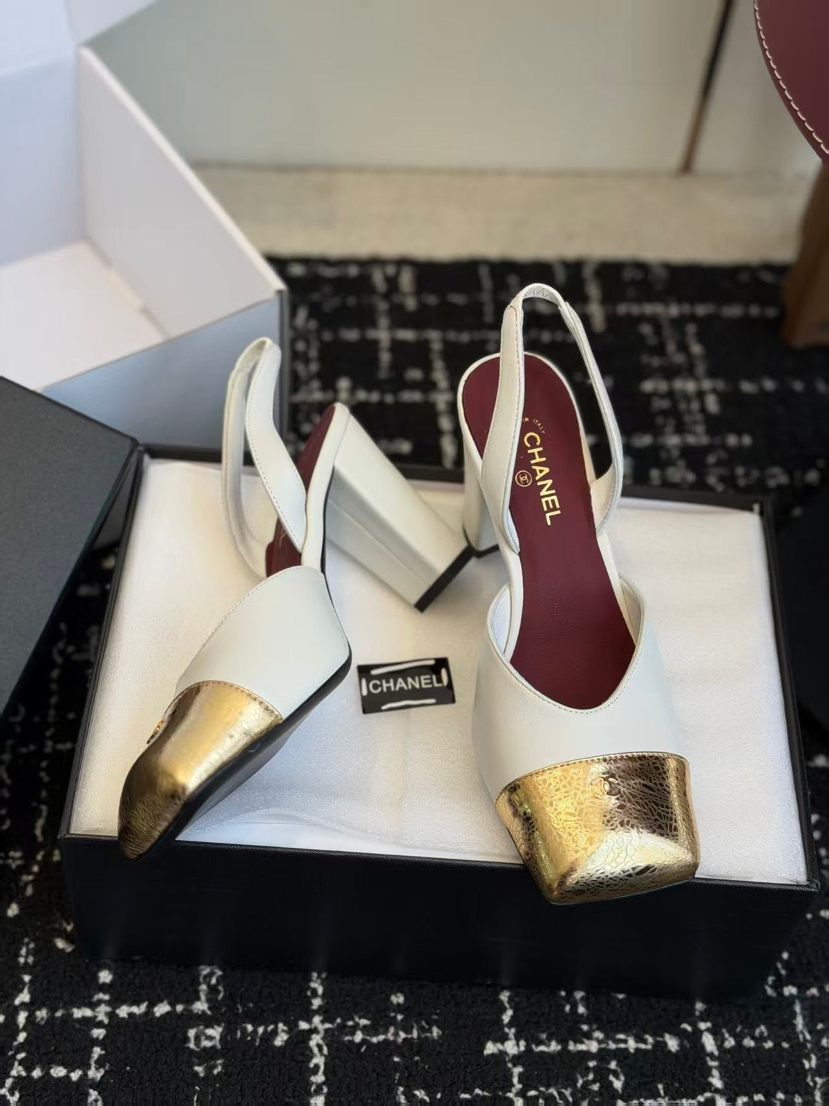 Chanel 2026 Square Toe Slingback Leather