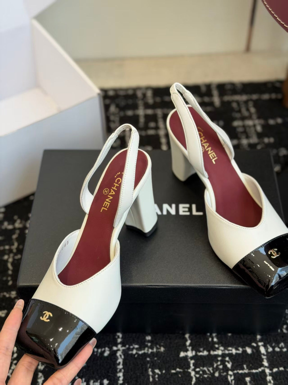 Chanel 2026 Square Toe Slingback Leather