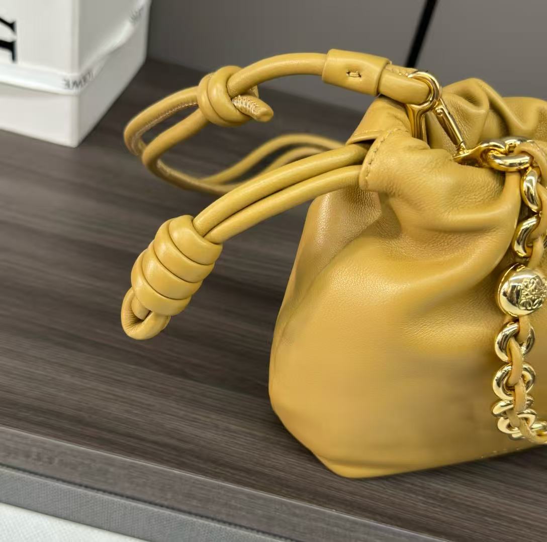 Loewe 2026 Flamenco Bag 23cm Yellow Calfskin