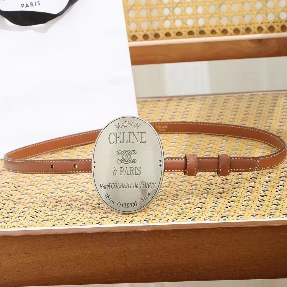 Celine 9cm Belt Buckle 1.3cm Width Calfskin