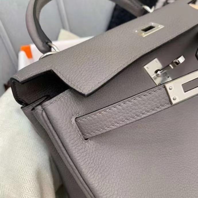 HM KELLY 28CM ETAIN TOGO SILVER HARDWARE